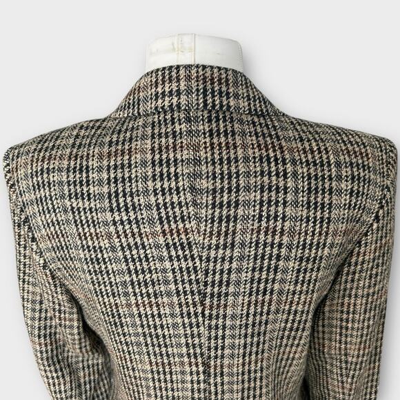 Vintage Austin Reed Houndstooth Wool Blazer Women's sz 8 Preppy Academia Classy - Picture 8 of 10